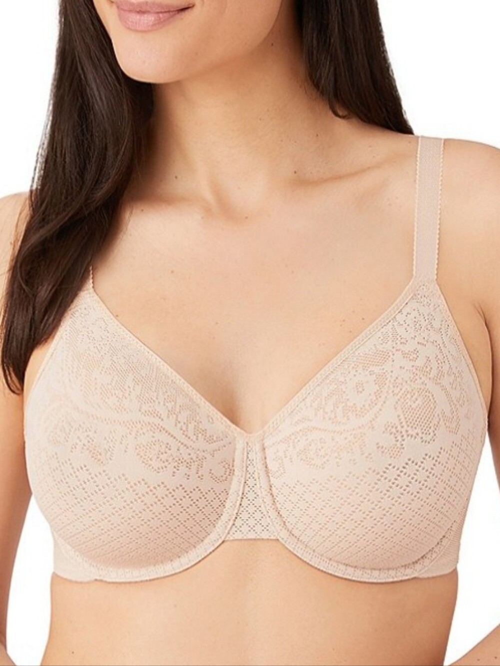 Wacoal Visual Effects Lace Underwire Full-Coverage Seamless Minimizer Bra 42D